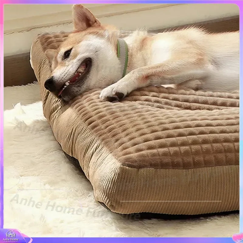 XL Large Luxury Plush Orthopedic Dog Bed Cat Sofa with Removable Cover Non Slip Base Pet Furniture Comfortable Washable