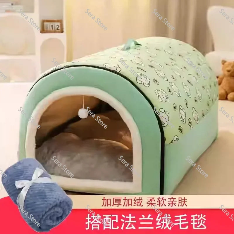 Hot Winter Warm Dog Removable Pet Dog Bed Cozy Pet Nest for Small Medium Dogs Cats Sleeping Bed Comfortable Pet House Supplies