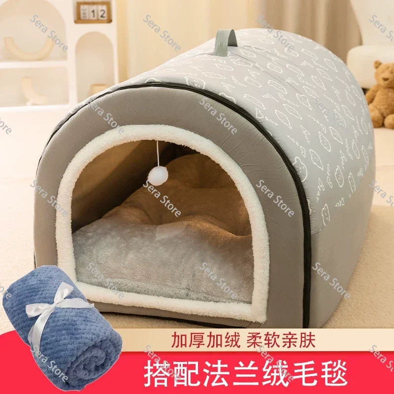 Hot Winter Warm Dog Removable Pet Dog Bed Cozy Pet Nest for Small Medium Dogs Cats Sleeping Bed Comfortable Pet House Supplies