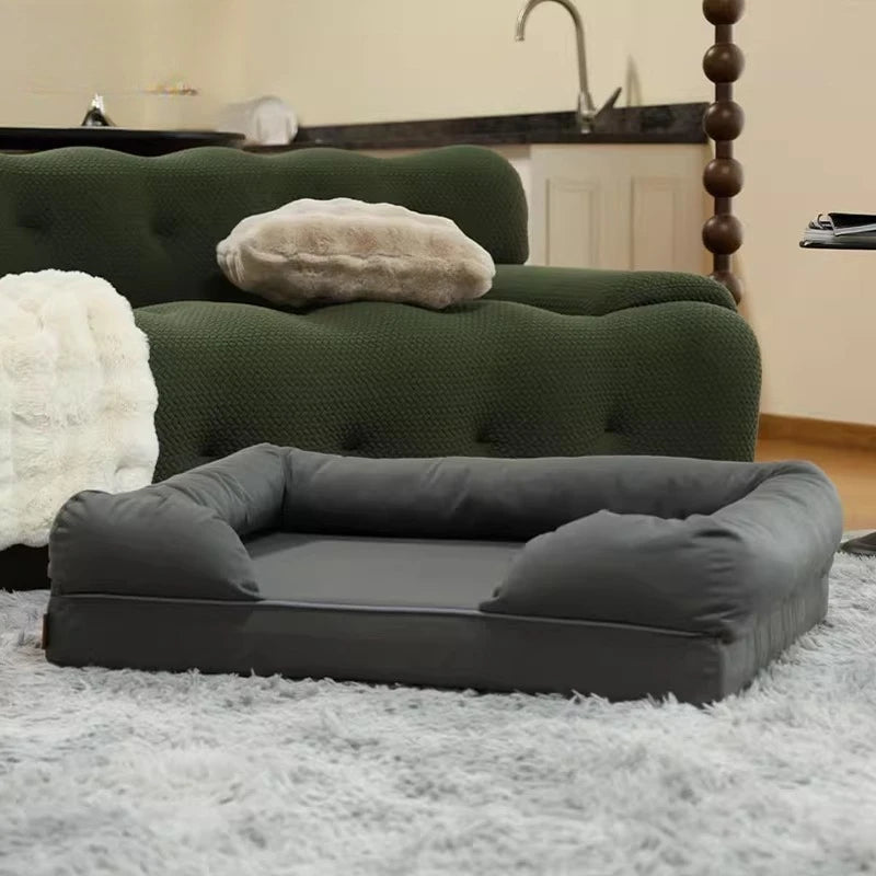 Kennel bed cushion removable and washable medium and large dog pet sofa four-season universal furry dog bed
