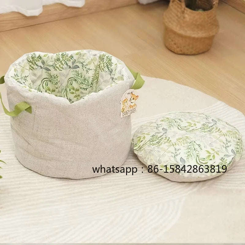 Manufacturer Wholesale Natural Barrel Portable Dog Cat Back Bed