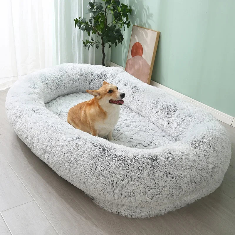 for Human Sized Large Dog Sofa Bed All Winter Warm Washable Detachable Pet Sleeping Cushion for Pets Furniture Orthopedic
