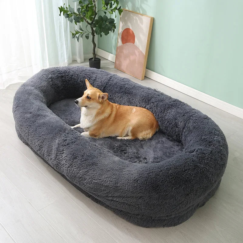 for Human Sized Large Dog Sofa Bed All Winter Warm Washable Detachable Pet Sleeping Cushion for Pets Furniture Orthopedic