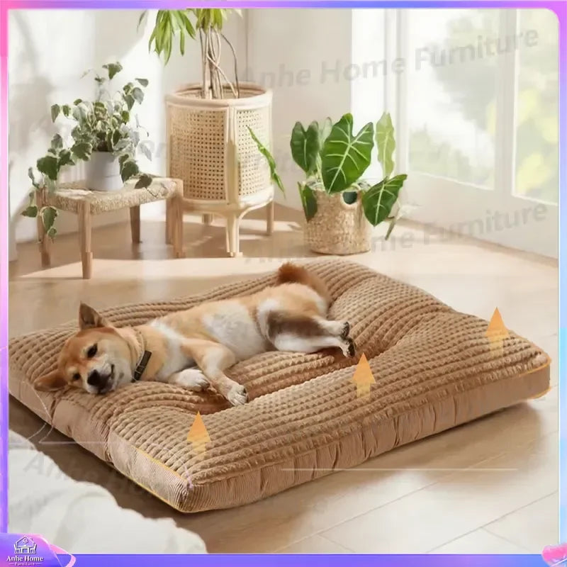 XL Large Luxury Plush Orthopedic Dog Bed Cat Sofa with Removable Cover Non Slip Base Pet Furniture Comfortable Washable