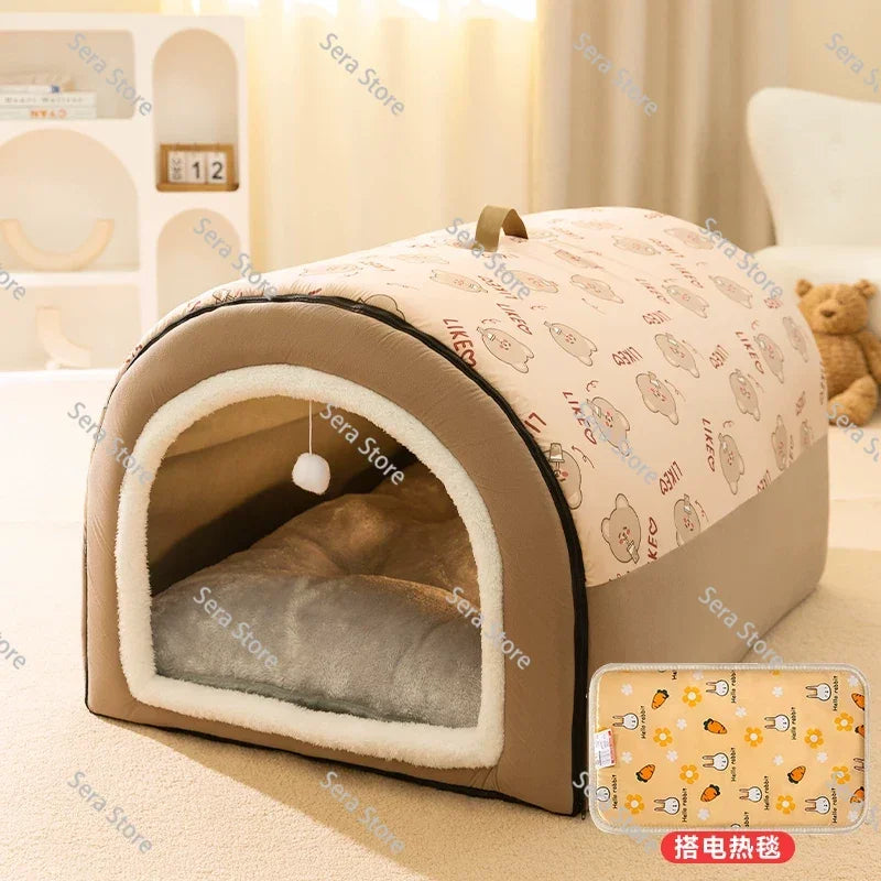 Hot Winter Warm Dog Removable Pet Dog Bed Cozy Pet Nest for Small Medium Dogs Cats Sleeping Bed Comfortable Pet House Supplies