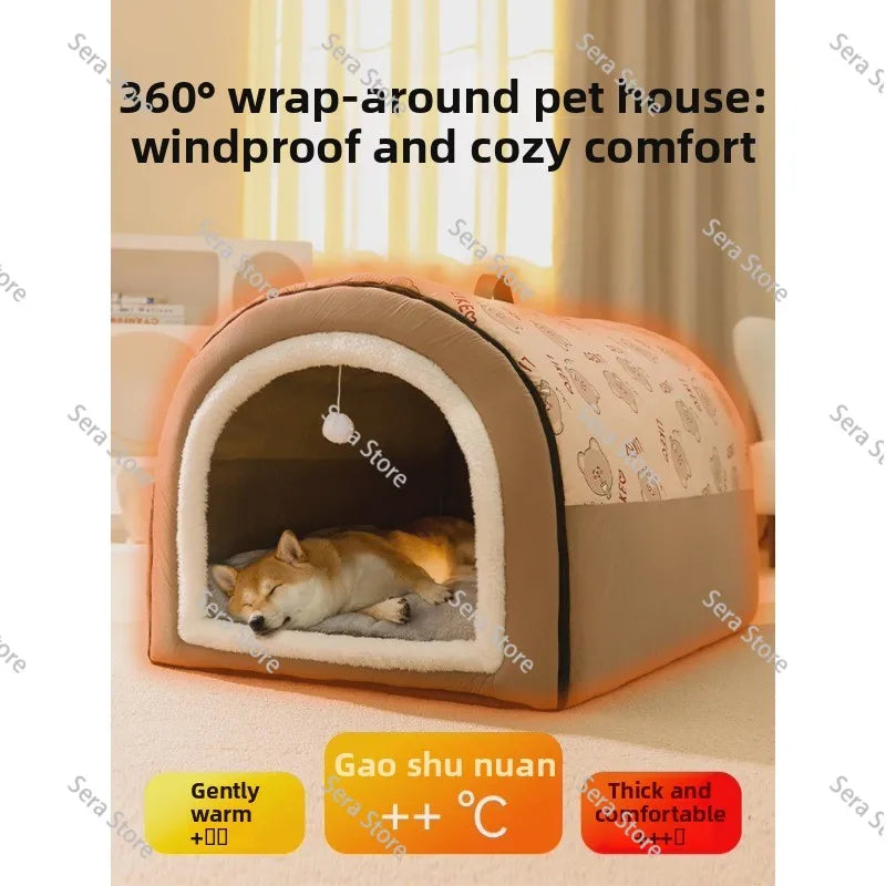 Hot Winter Warm Dog Removable Pet Dog Bed Cozy Pet Nest for Small Medium Dogs Cats Sleeping Bed Comfortable Pet House Supplies