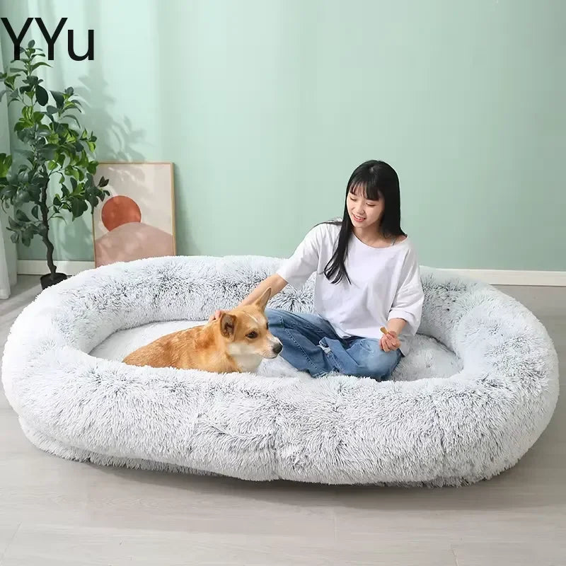 for Human Sized Large Dog Sofa Bed All Winter Warm Washable Detachable Pet Sleeping Cushion for Pets Furniture Orthopedic