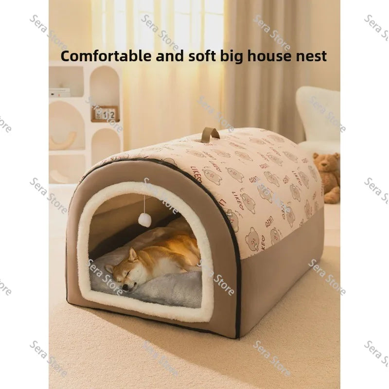 Hot Winter Warm Dog Removable Pet Dog Bed Cozy Pet Nest for Small Medium Dogs Cats Sleeping Bed Comfortable Pet House Supplies