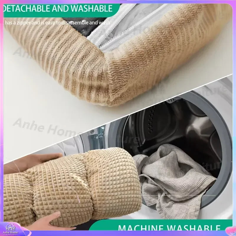 XL Large Luxury Plush Orthopedic Dog Bed Cat Sofa with Removable Cover Non Slip Base Pet Furniture Comfortable Washable