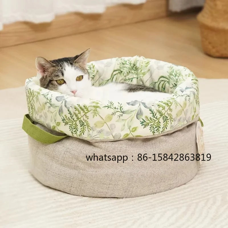 Manufacturer Wholesale Natural Barrel Portable Dog Cat Back Bed