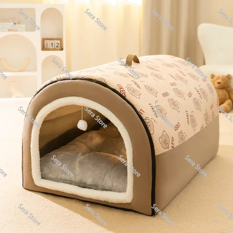 Hot Winter Warm Dog Removable Pet Dog Bed Cozy Pet Nest for Small Medium Dogs Cats Sleeping Bed Comfortable Pet House Supplies
