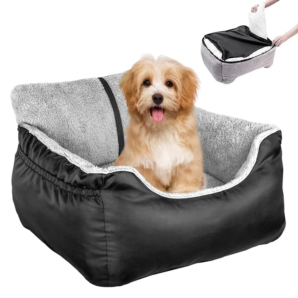 Small cat and dog anti-splashing car seat PP cotton portable removable and washable pet travel bed nest